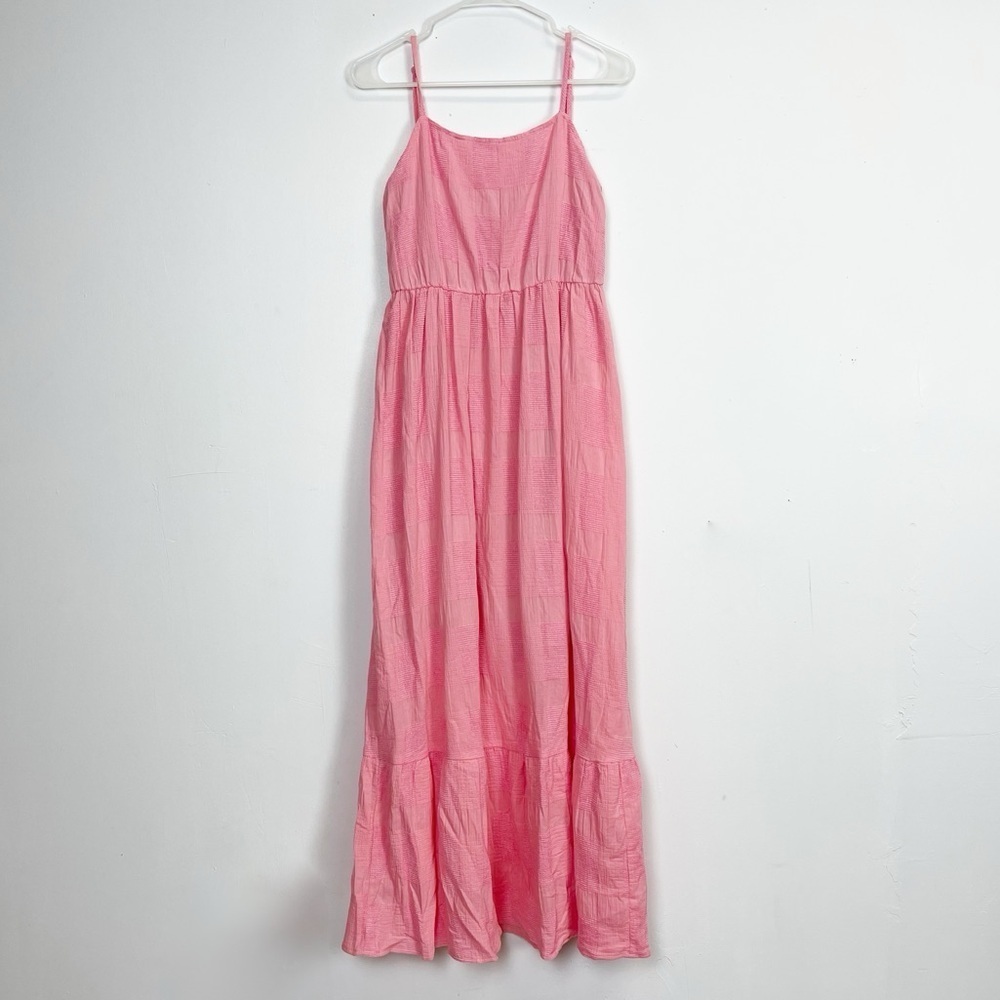 Frnch Maxi Dress Womens Medium Pink Sleeveless Cotton Blend Scoop Back NWT NEW - Picture 1 of 10